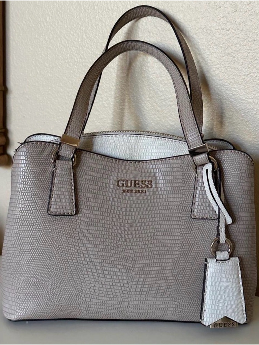 GUESS Lyndi Small Triple Compartment Girlfriend Satchel Bag